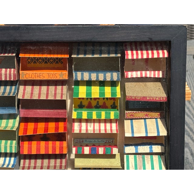 Late 20th Century Late 20th Century Carnival /Circus / Train Tents - An Artisan Collection of Handmade Decorative Models in Shadowbox Display For Sale - Image 5 of 13