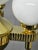 Vintage Czech Art Deco Brass and Opaline Glass Globe Pendant Light, 1920s For Sale - Image 6 of 15