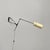 Mid-Century Modern Mid-Century Modern Italian Adjustable Wall Lamp in Metal and Brass, 1950s For Sale - Image 3 of 18