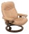 1990s Ekornes Stressless Royal Recliner in Tan Leather W/ Walnut Base - Large Model For Sale
