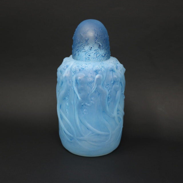 Art Deco Rene Lalique Opalescent Glass Sirenes Incense Burner For Sale - Image 3 of 12