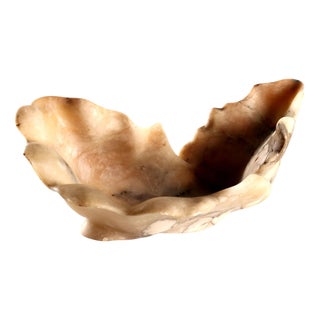 Alabaster Centerpiece in Shell Shape For Sale