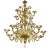 Modern Champagne Venetian “Curls” Murano Glass Chandelier For Sale