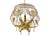 1960s Vintage Brass Pendant Lamp with Violet Acrylic Glass Shades from Stilux Milano, 1960s For Sale - Image 5 of 8