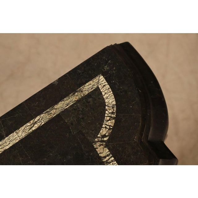 Early 21st Century Maitland Smith Greek Key Console Table With Tessellated Marble Top For Sale - Image 5 of 18