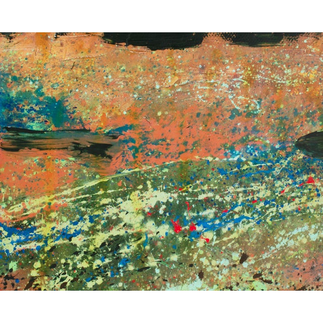 1980s Abstract Acrylic Landscape by Harry Hilson For Sale - Image 4 of 8