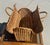 Rustic European Wicker Picnic Basket or Gathering basket. Great for the beach or garden party centerpiece with flowers....