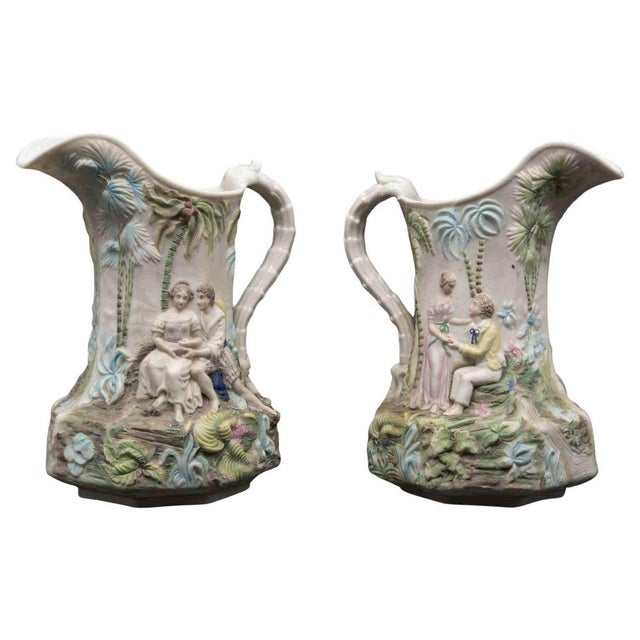 Italian Modern Ceramic Jugs, Early 20th Century, Set of 2 For Sale - Image 6 of 6