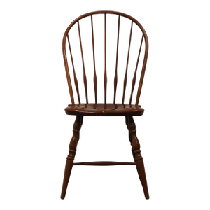 High End Vintage Solid Cherry Early American Windsor Dining Side Chair 303-882