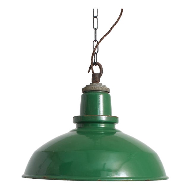 Industrial Green Pendant Light from Thorlux, 1950s For Sale