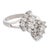 Vintage Diamond 14k White Gold Toi Et Moi Ring, Size 5.5 For Sale - Image 4 of 6
