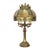 Vintage 40" Hollywood Regency Gold Slag Glass Jeweled Crown Table Lamp For Sale