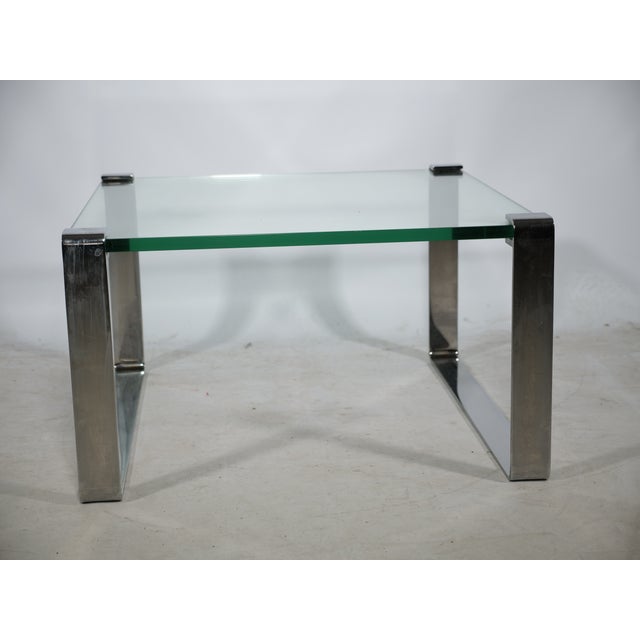 1970s Narrow Glass and Chrome Coffee Table 1022 Klassik by Draenert, 1970s For Sale - Image 5 of 10