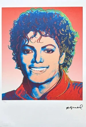 After Andy Warhol, Michael Jackson Red 1980s, Lithograph