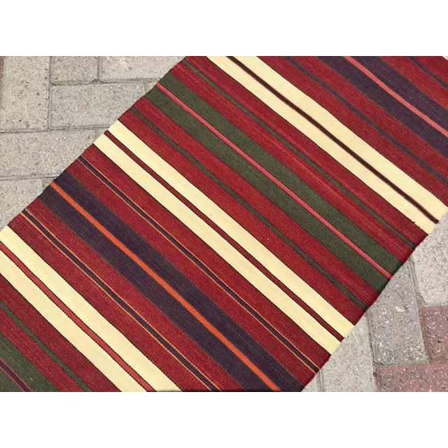1960s Handmade Turkish Kilim Runner - 24.5" X 102" For Sale - Image 5 of 10