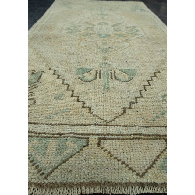 Turkish Turkish Mini Rug Oriental Hand Knotted Vintage Rug 1'6" x 2'11" #16671 For Sale - Image 3 of 8