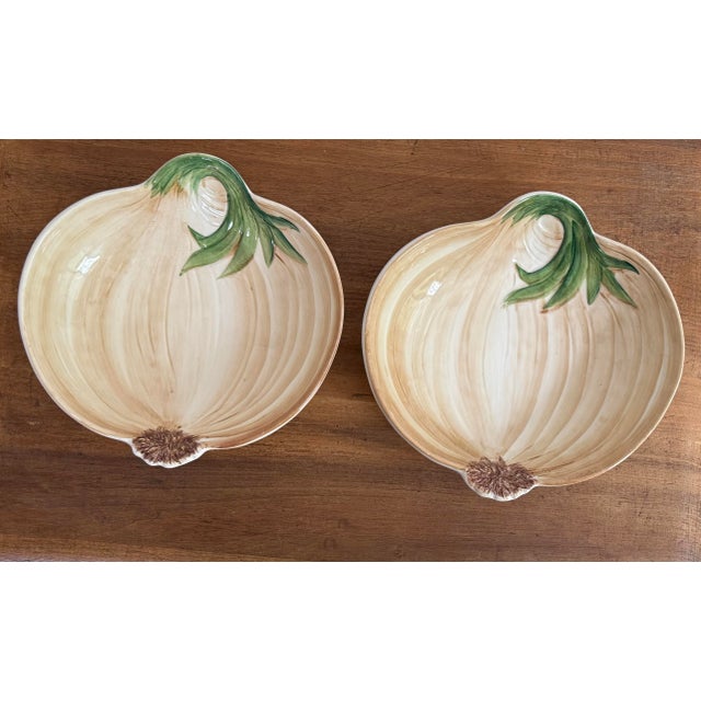 Ceramic 1980s Italian Sprouted Garlic Bowls, a Pair For Sale - Image 7 of 7