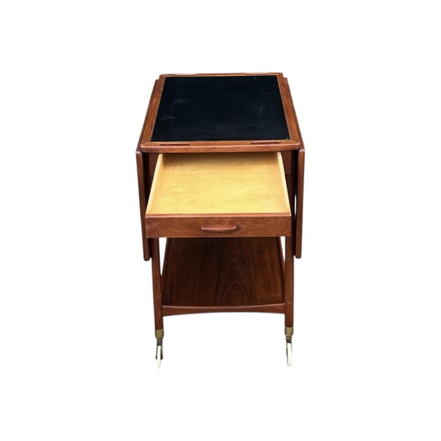 1960s Scandinavian Danish Modern Bar Cart by Ludvig Pontoppidan For Sale In Los Angeles - Image 6 of 15