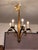 Gold Paul Ferrante Antique Dutch Metal Leaf Iris Chandelier For Sale - Image 8 of 12