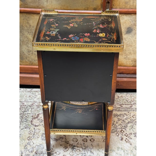 Metal Maitland-Smith Hand Painted Chest of Drawers For Sale - Image 7 of 12