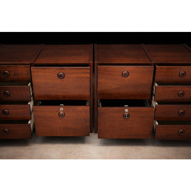 1970s Geraldo De Barros Brazilian Modern Office Cabinet in Rosewood, Hobjeto, 1970s(Sold Individually) For Sale - Image 5 of 15