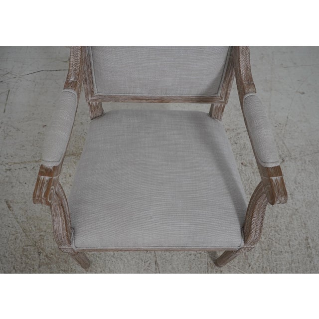 Pair Restoration Hardware French Louis XVI Armchairs For Sale - Image 9 of 12