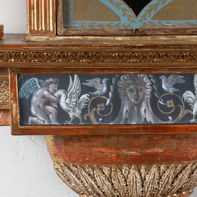 Early 19th Century Swedish Gustavian Cartel Giltwood Wall Clock With Eagle and Angels by Cederlund For Sale - Image 12 of 14