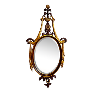 1990s Maitland-Smith Gilt Hand-Carved Mahogany Mirror