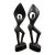 1980s Hand Carved African Angel of Peace Carvings - Set of 2 For Sale