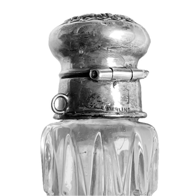 Vintage Art Deco Silver & Crystal Flacons Set For Sale - Image 9 of 12