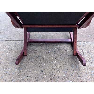 Mid 20th Century Norway Teak and Leather Rocking Chair For Sale - Image 15 of 18