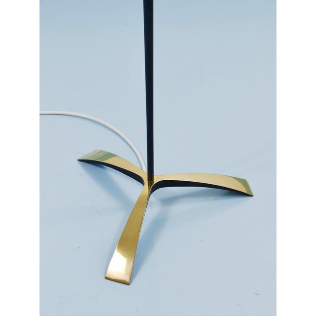 Black Mid-Century Brass Floor Lamp by Rupert Nikoll for Carl Aubock, Austria, 1950s For Sale - Image 8 of 16