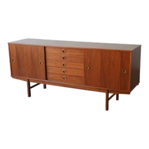 1950s Professionally Restored Dux Mid Century Danish Modern Teak Credenza