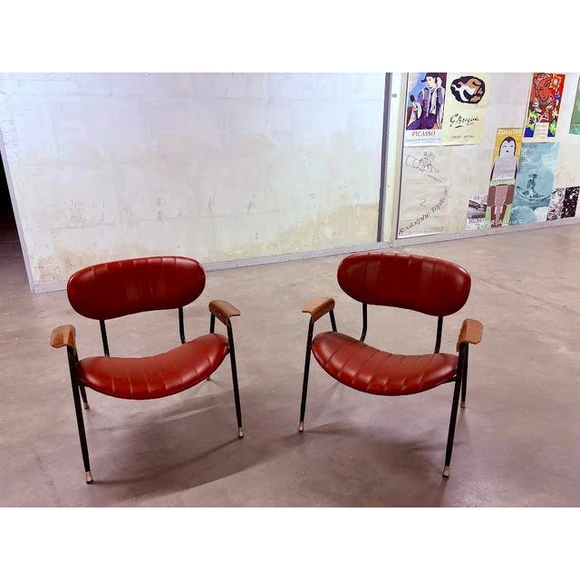Gastone Rinaldi Set of Vintage Armchairs by Gastone Rinaldi for Rima, Set of 2 For Sale - Image 4 of 4