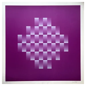 Jim Bird, Tribute to Vasarely, 1970s, Photolithograph