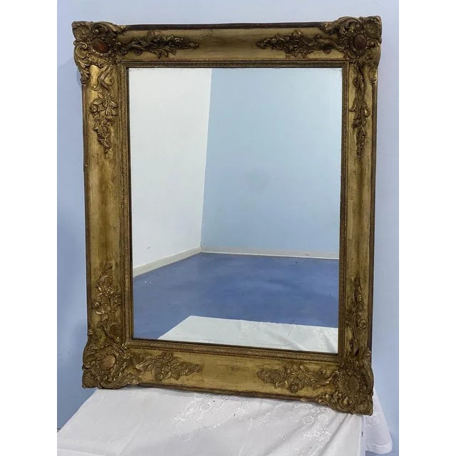 Antique French Gold Leaf Mirror, 1870s For Sale - Image 9 of 9