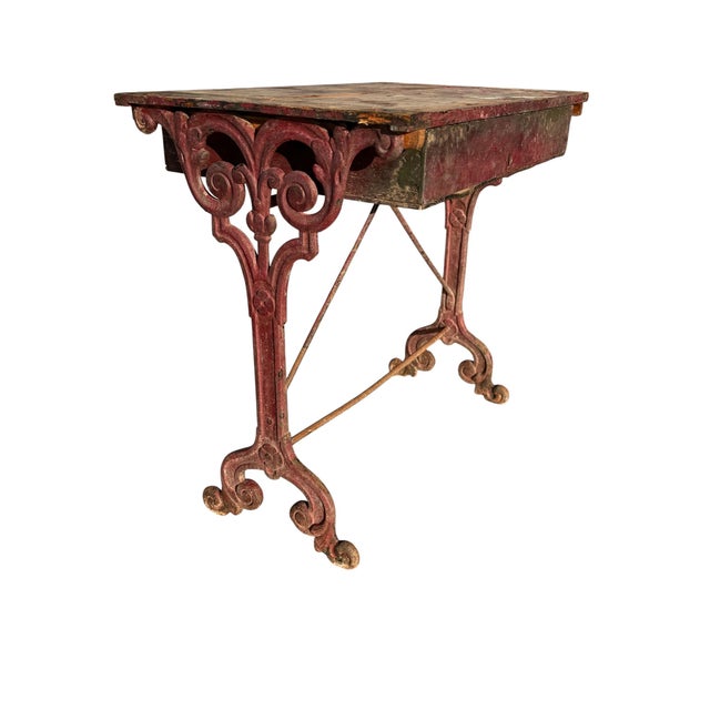 Antique French Cast Iron and Marble Bistro Table, 1900s For Sale - Image 14 of 18