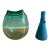 Lot of 2 Signed Studio Art Glass Vases: 1986 Tricia Allen & 1994 John Burchetta For Sale