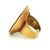 Vintage Italian 18k Gold Jade Statement Ring by Corletto, Size 8 For Sale In Miami - Image 6 of 10
