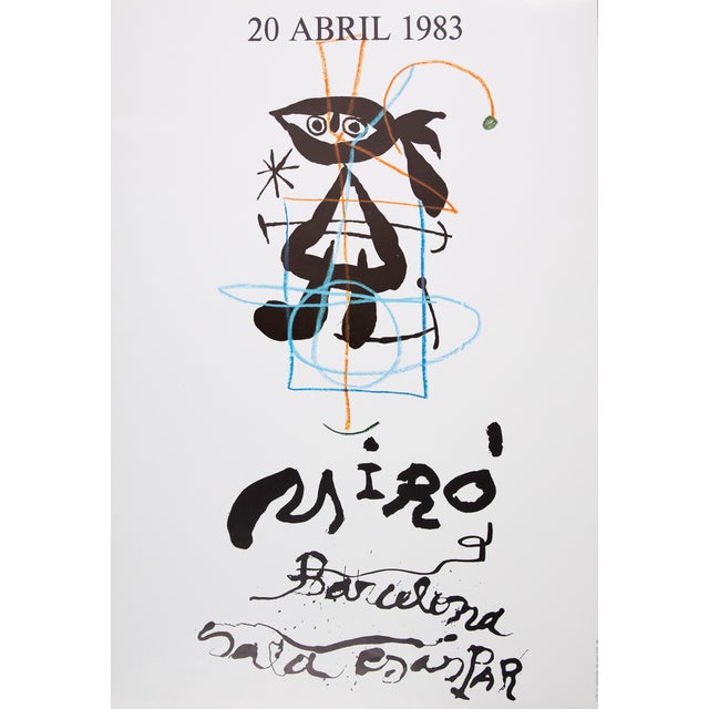 Original Sala Gaspar Exhibition Poster by Joan Miro, 1983 For Sale