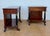 1930s French Empire Wood Nightstands with Marquetry and Black Columns, 1935, Set of 2 For Sale - Image 5 of 15