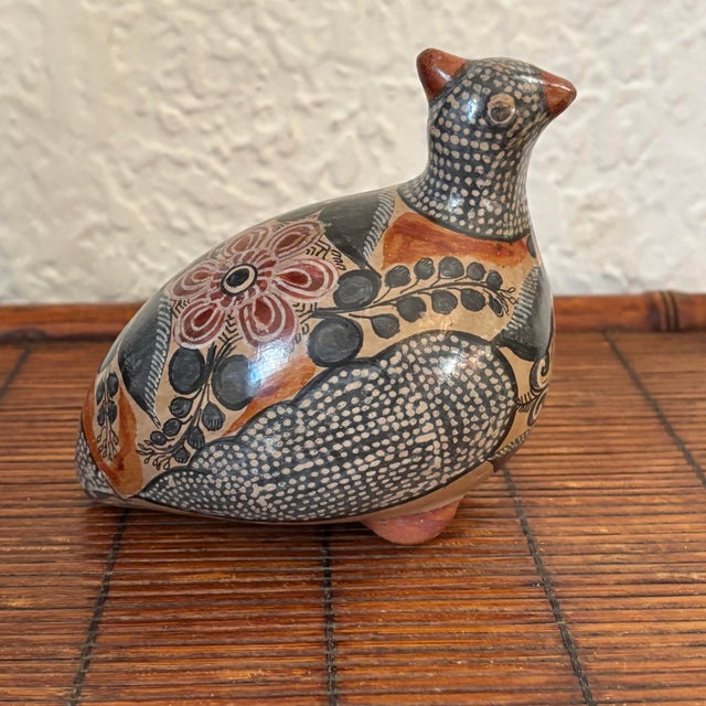 Antique Mexican Tonalá Quail Bird by Amado Galván For Sale - Image 6 of 11