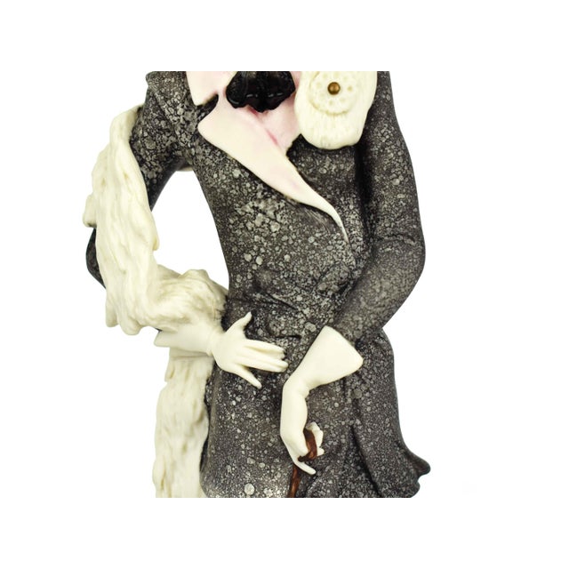 1987 Giuseppe Armani Lady With Poodle Signed Sculpture Florence Italian Figurine For Sale - Image 9 of 12
