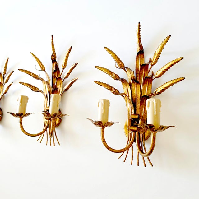 Metal Wall Lamps in the style of Hans Kögl, Coco Chanel, France, 1970s, Set of 3 For Sale - Image 7 of 15
