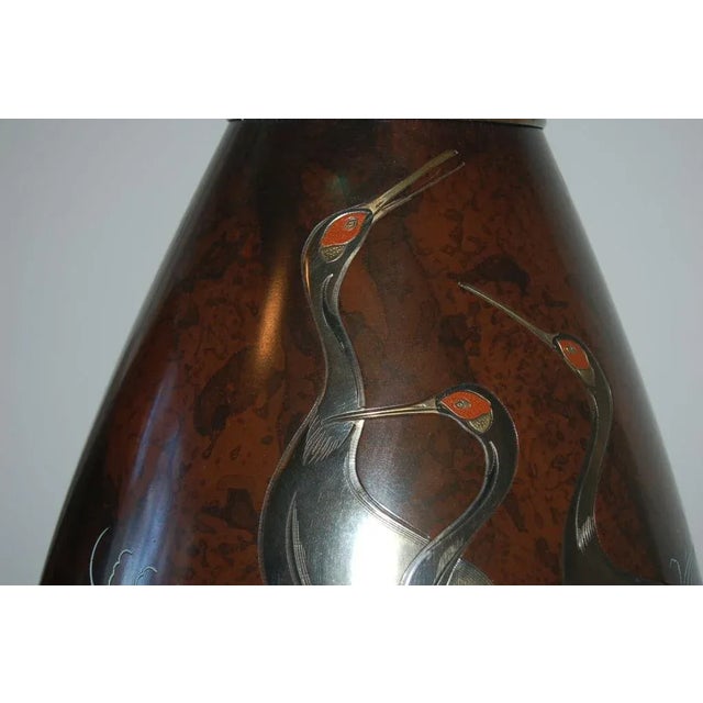 Marbro Mixed Metal Table Lamps Bronze For Sale - Image 9 of 11