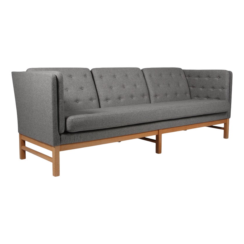 Vintage Danish EJ 315/3 Three-Seater Sofa in Oak Frame by Erik ...