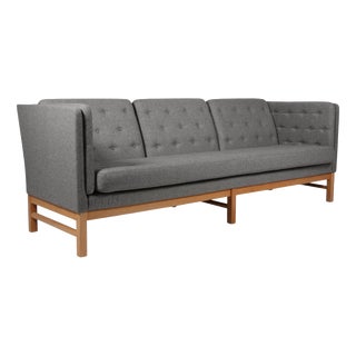 Vintage Danish EJ 315/3 Three-Seater Sofa in Oak Frame by Erik Jørgensen, 1960s For Sale