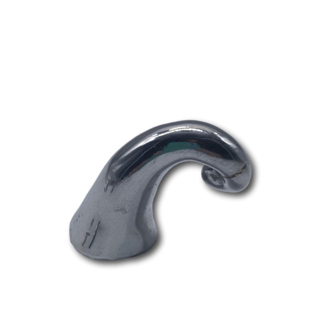 Vintage Silver-Plated Bronze Handles by Annibale Oste, Italy, 1970s, Set of 5 For Sale - Image 6 of 8