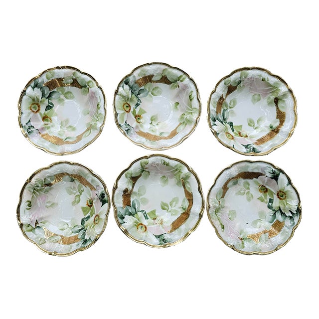 Antique Hand Painted Nippon Japan Porcelain Bowls For Sale