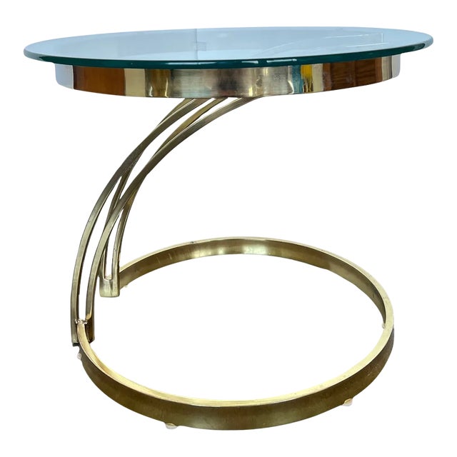 Late 20th Century Milo Baughman Style Side Table For Sale